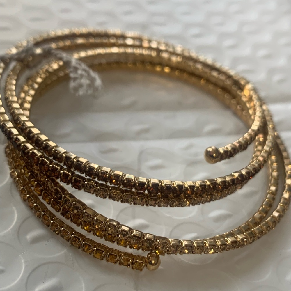 Elegant Wrap Rhinestone ombré color Bracelet Slender Design